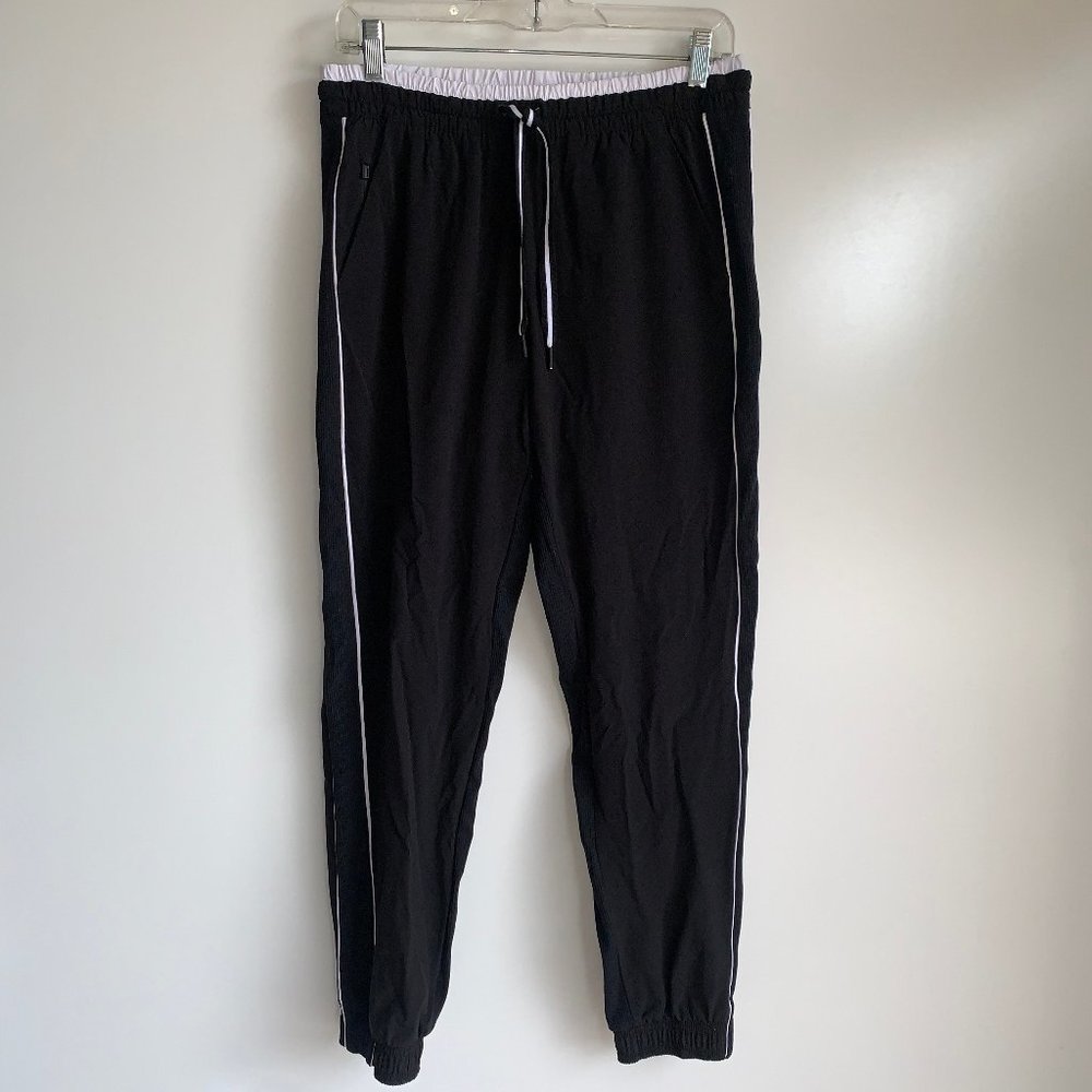 Athleta Black Jogger Pants with White Accents, Sz 6